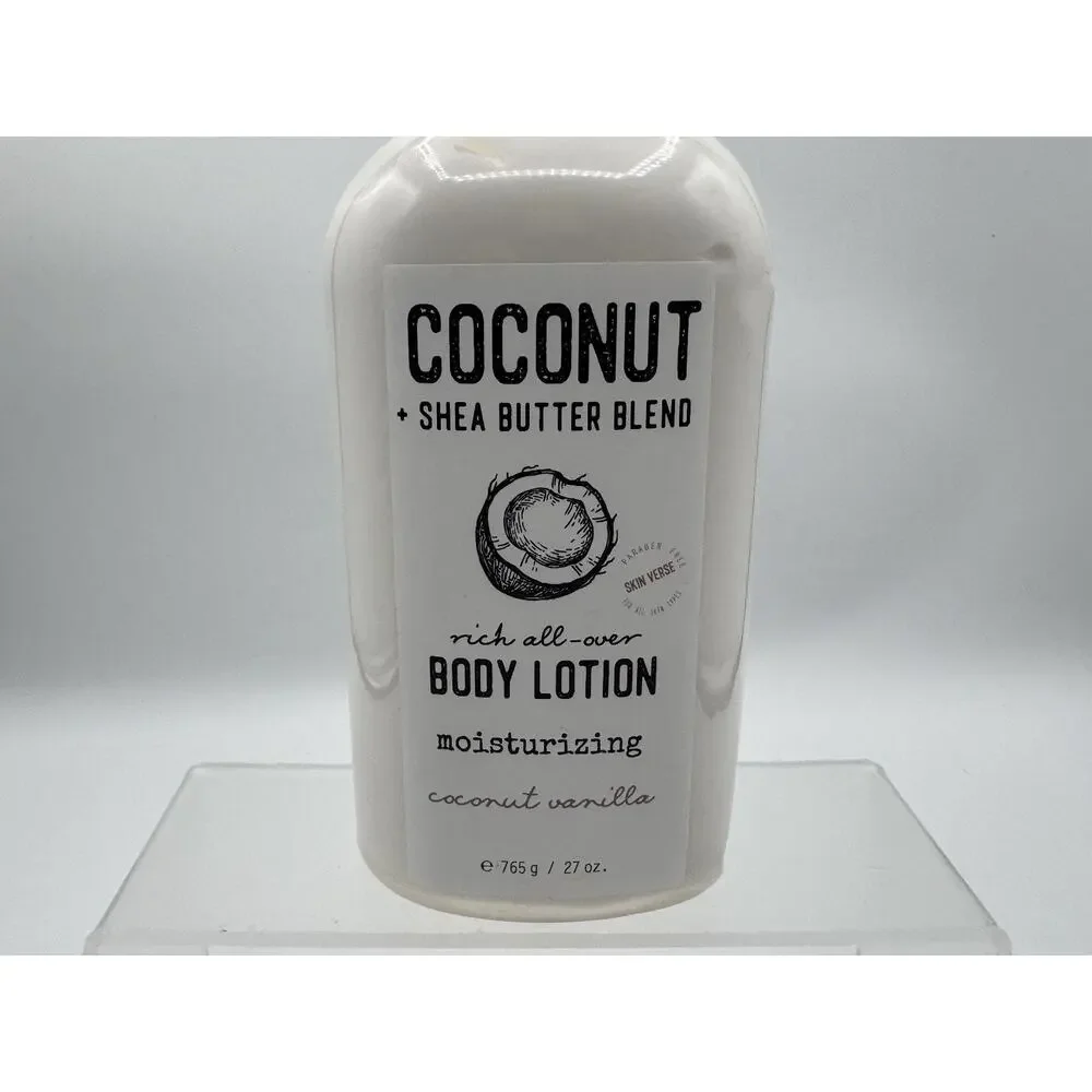 Home & Body Co. Coconut Oil & Shea Butter Body Lotion Coconut Vanilla 27oz, New